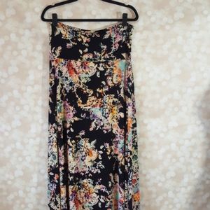 LLR Maxi Skirt Black Floral M 14-16